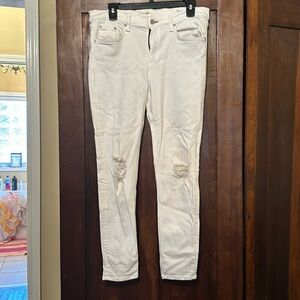 Rag & Bone white denim capris